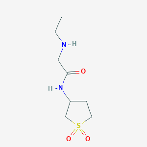 molecular formula C8H16N2O3S B2818168 N-(1,1-二氧-1lambda6-硫杂戊-3-基)-2-(乙基氨基)乙酰胺 CAS No. 743444-54-4