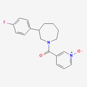 molecular formula C18H19FN2O2 B2818170 3-(3-(4-氟苯基)氮杂庚烷-1-甲酰基)吡啶 1-氧化物 CAS No. 1795302-59-8