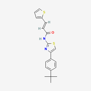 (E)-N-(4-(4-(tert-butyl)phenyl)thiazol-2-yl)-3-(thiophen-2-yl)acrylamide