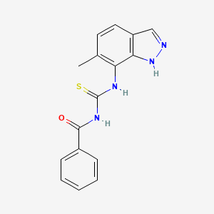 molecular formula C16H14N4OS B2818188 N-[(6-methyl-1H-indazol-7-yl)carbamothioyl]benzamide CAS No. 860610-11-3