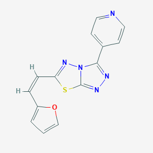 molecular formula C14H9N5OS B281819 6-[(Z)-2-(furan-2-yl)ethenyl]-3-pyridin-4-yl-[1,2,4]triazolo[3,4-b][1,3,4]thiadiazole 