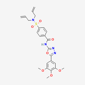 4-(N,N-diallylsulfamoyl)-N-(5-(3,4,5-trimethoxyphenyl)-1,3,4-oxadiazol-2-yl)benzamide