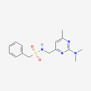 N-((2-(dimethylamino)-6-methylpyrimidin-4-yl)methyl)-1-phenylmethanesulfonamide