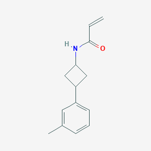 molecular formula C14H17NO B2818205 N-[3-(3-Methylphenyl)cyclobutyl]prop-2-enamide CAS No. 2196015-57-1