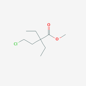 molecular formula C9H17ClO2 B2818216 Methyl 4-chloro-2,2-diethylbutanoate CAS No. 1864060-70-7