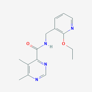 molecular formula C15H18N4O2 B2818224 N-[(2-Ethoxypyridin-3-yl)methyl]-5,6-dimethylpyrimidine-4-carboxamide CAS No. 2415510-01-7