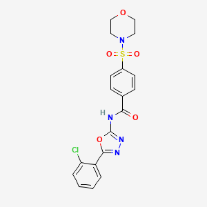 molecular formula C19H17ClN4O5S B2818238 N-(5-(2-chlorophenyl)-1,3,4-oxadiazol-2-yl)-4-(morpholinosulfonyl)benzamide CAS No. 501351-84-4