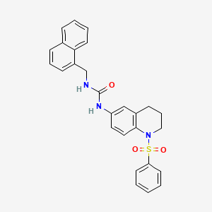 1-(Naphthalen-1-ylmethyl)-3-(1-(phenylsulfonyl)-1,2,3,4-tetrahydroquinolin-6-yl)urea