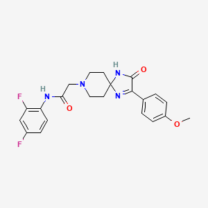 N-(2,4-difluorophenyl)-2-[3-(4-methoxyphenyl)-2-oxo-1,4,8-triazaspiro[4.5]dec-3-en-8-yl]acetamide