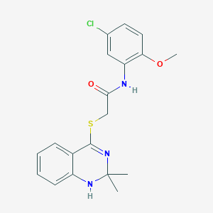 N-(5-chloro-2-methoxyphenyl)-2-[(2,2-dimethyl-1H-quinazolin-4-yl)sulfanyl]acetamide