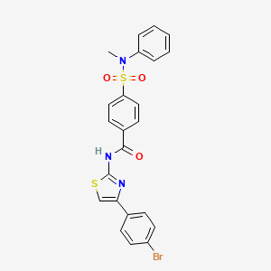 N-[4-(4-bromophenyl)-1,3-thiazol-2-yl]-4-[methyl(phenyl)sulfamoyl]benzamide