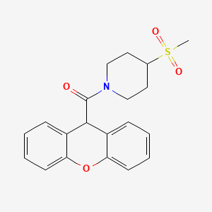 molecular formula C20H21NO4S B2818255 (4-(methylsulfonyl)piperidin-1-yl)(9H-xanthen-9-yl)methanone CAS No. 1448132-51-1