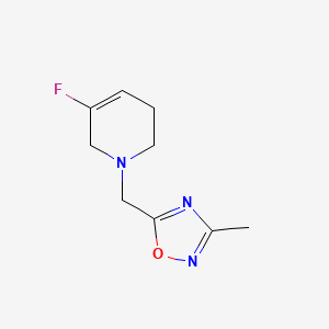 5-Fluoro-1-[(3-methyl-1,2,4-oxadiazol-5-yl)methyl]-1,2,3,6-tetrahydropyridine