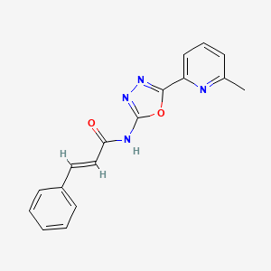 N-(5-(6-methylpyridin-2-yl)-1,3,4-oxadiazol-2-yl)cinnamamide