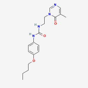 molecular formula C18H24N4O3 B2818268 1-(4-butoxyphenyl)-3-(2-(5-methyl-6-oxopyrimidin-1(6H)-yl)ethyl)urea CAS No. 1797175-20-2