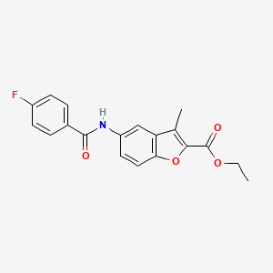 Ethyl 5-(4-fluorobenzamido)-3-methylbenzofuran-2-carboxylate