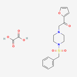 molecular formula C19H22N2O8S B2818281 2-(4-(Benzylsulfonyl)piperazin-1-yl)-1-(furan-2-yl)ethanone oxalate CAS No. 1351602-06-6