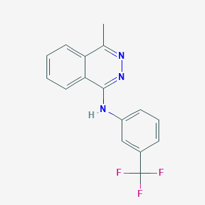 molecular formula C16H12F3N3 B2818284 4-甲基-N-[3-(三氟甲基)苯基]邻苯二嗪-1-胺 CAS No. 10249-46-4