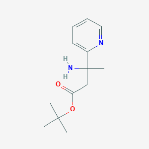 molecular formula C13H20N2O2 B2818286 Tert-butyl 3-amino-3-pyridin-2-ylbutanoate CAS No. 2248407-38-5