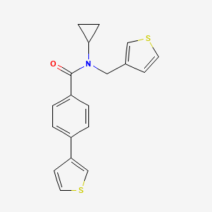 molecular formula C19H17NOS2 B2818288 N-cyclopropyl-4-(thiophen-3-yl)-N-(thiophen-3-ylmethyl)benzamide CAS No. 2034519-40-7