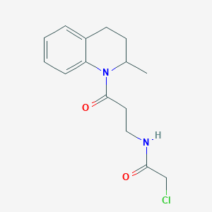 2-Chloro-N-[3-(2-methyl-3,4-dihydro-2H-quinolin-1-yl)-3-oxopropyl]acetamide