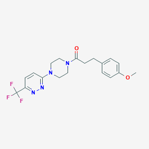 3-(4-Methoxyphenyl)-1-[4-[6-(trifluoromethyl)pyridazin-3-yl]piperazin-1-yl]propan-1-one
