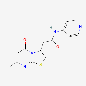 molecular formula C14H14N4O2S B2818299 2-(7-methyl-5-oxo-3,5-dihydro-2H-thiazolo[3,2-a]pyrimidin-3-yl)-N-(pyridin-4-yl)acetamide CAS No. 946237-57-6