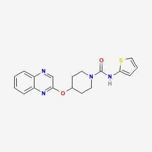 molecular formula C18H18N4O2S B2818303 4-(喹喔啉-2-基氧基)-N-(噻吩-2-基)哌嗪-1-羧酰胺 CAS No. 1705270-89-8