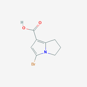 molecular formula C8H8BrNO2 B2818307 5-bromo-2,3-dihydro-1H-pyrrolizine-7-carboxylic acid CAS No. 1781708-89-1
