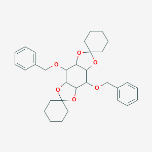 molecular formula C32H40O6 B281831 6',12'-Bis(benzyloxy)-dispiro(cyclohexane-1,3'-{2',4',8',10'-tetraoxatricyclo[7.4.3.0.0~7,11~]dodecane}-9',1''-cyclohexane) 