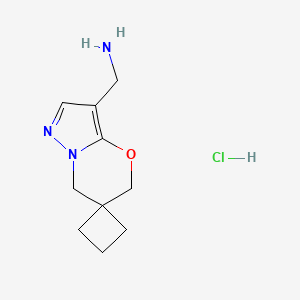 1',3'-Dihydrospiro{cyclobutane-1,2'-pyrazolo[3,2-b][1,3]oxazine}-5'-ylmethanamine hydrochloride