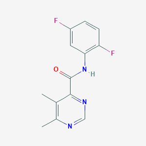 molecular formula C13H11F2N3O B2818313 N-(2,5-Difluorophenyl)-5,6-dimethylpyrimidine-4-carboxamide CAS No. 2415523-16-7