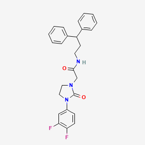 2-[3-(3,4-difluorophenyl)-2-oxoimidazolidin-1-yl]-N-(3,3-diphenylpropyl)acetamide