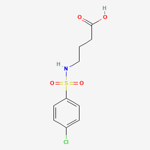 molecular formula C10H12ClNO4S B2818328 4-{[(4-氯苯基)磺酰基]氨基}丁酸 CAS No. 36974-66-0