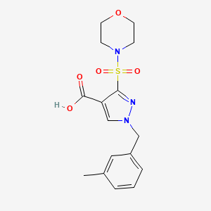 1-(3-methylbenzyl)-3-(morpholinosulfonyl)-1H-pyrazole-4-carboxylic acid