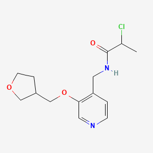 2-Chloro-N-[[3-(oxolan-3-ylmethoxy)pyridin-4-yl]methyl]propanamide
