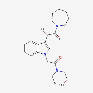 1-(Azepan-1-yl)-2-[1-(2-morpholin-4-yl-2-oxoethyl)indol-3-yl]ethane-1,2-dione