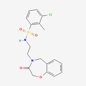 3-chloro-2-methyl-N-(2-(3-oxo-2,3-dihydrobenzo[f][1,4]oxazepin-4(5H)-yl)ethyl)benzenesulfonamide