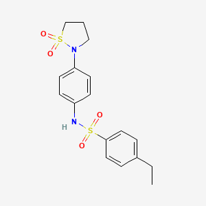 N-[4-(1,1-dioxo-1lambda6,2-thiazolidin-2-yl)phenyl]-4-ethylbenzene-1-sulfonamide