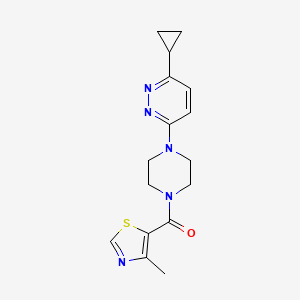 (4-(6-Cyclopropylpyridazin-3-yl)piperazin-1-yl)(4-methylthiazol-5-yl)methanone