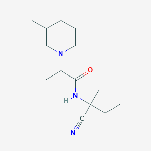 molecular formula C15H27N3O B2818346 N-(1-cyano-1,2-dimethylpropyl)-2-(3-methylpiperidin-1-yl)propanamide CAS No. 1252058-45-9