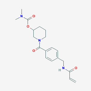 [1-[4-[(Prop-2-enoylamino)methyl]benzoyl]piperidin-3-yl] N,N-dimethylcarbamate