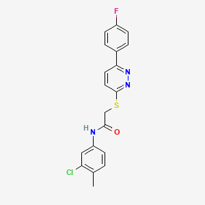 N-(3-chloro-4-methylphenyl)-2-[6-(4-fluorophenyl)pyridazin-3-yl]sulfanylacetamide