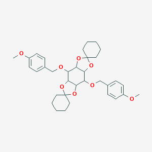 4,8-Bis[(4-methoxybenzyl)oxy]-3a,4,4a,7a,8,8a-hexahydro-dispiro(cyclohexane-1,2'-[1,3]dioxolo[4,5-f][1,3]benzodioxole-6,1''-cyclohexane)