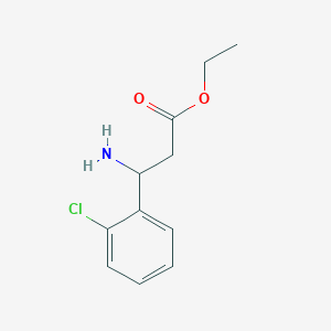 molecular formula C11H14ClNO2 B2818372 Ethyl 3-amino-3-(2-chlorophenyl)propanoate CAS No. 21464-58-4; 945419-77-2