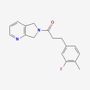 molecular formula C17H17FN2O B2818378 3-(3-fluoro-4-methylphenyl)-1-(5H-pyrrolo[3,4-b]pyridin-6(7H)-yl)propan-1-one CAS No. 2309706-99-6