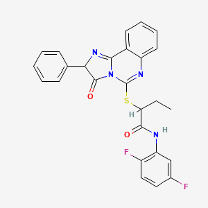 N-(2,5-difluorophenyl)-2-((3-oxo-2-phenyl-2,3-dihydroimidazo[1,2-c]quinazolin-5-yl)thio)butanamide