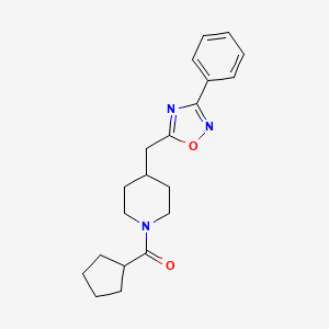 1-(Cyclopentylcarbonyl)-4-[(3-phenyl-1,2,4-oxadiazol-5-yl)methyl]piperidine
