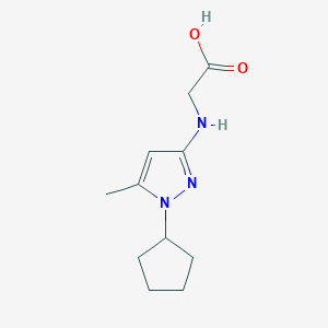 2-[(1-Cyclopentyl-5-methylpyrazol-3-yl)amino]acetic acid