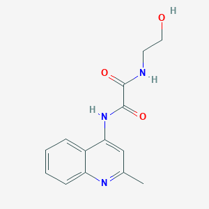 N1-(2-hydroxyethyl)-N2-(2-methylquinolin-4-yl)oxalamide